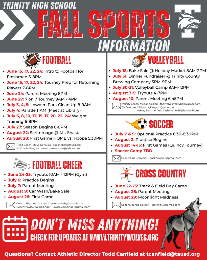 fall sports information
