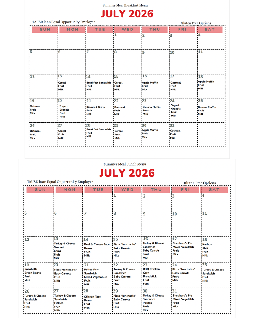 july menu