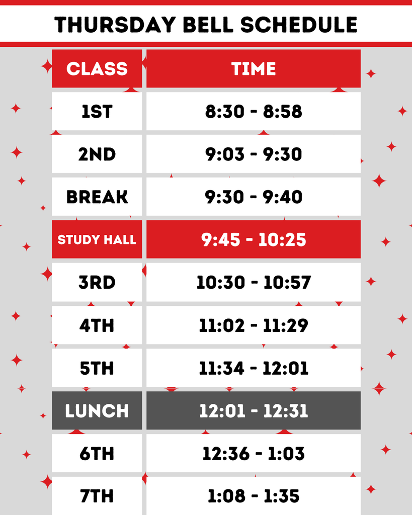 bell schedule