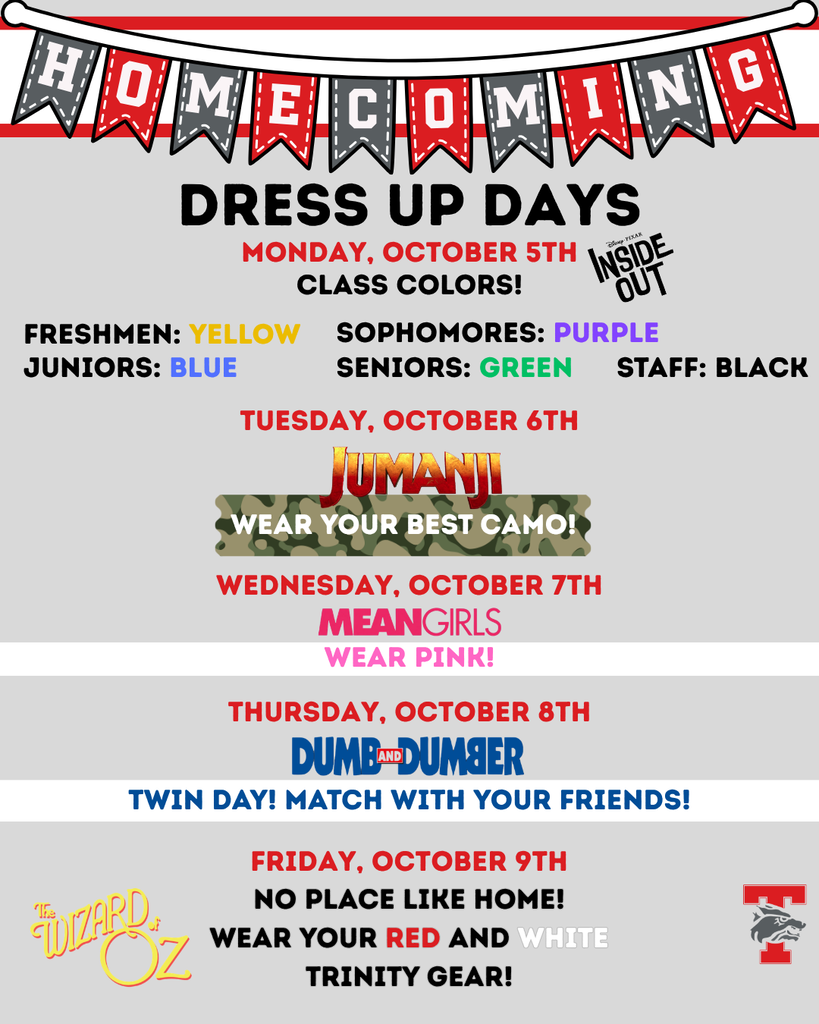dress up days homecoming