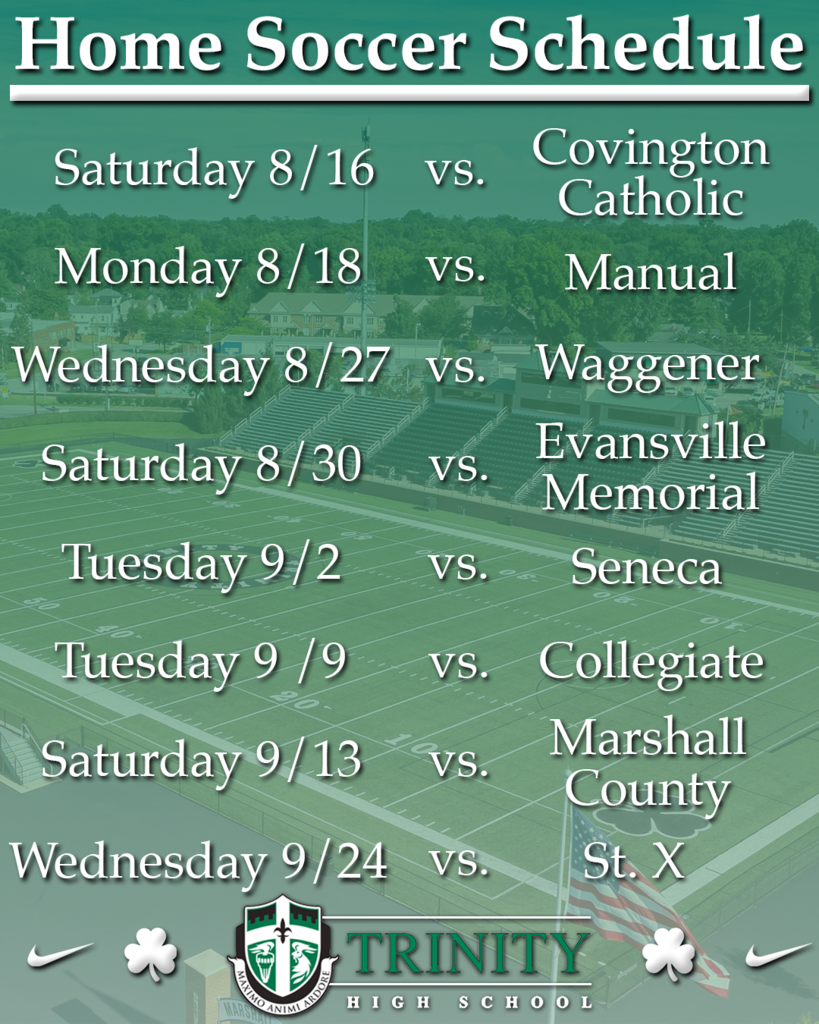 2025 Home Varsity Soccer Schedule