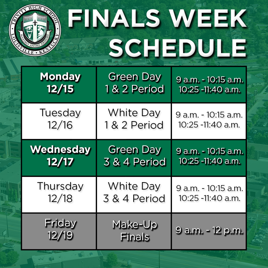 2025 First Semester Exam Schedule