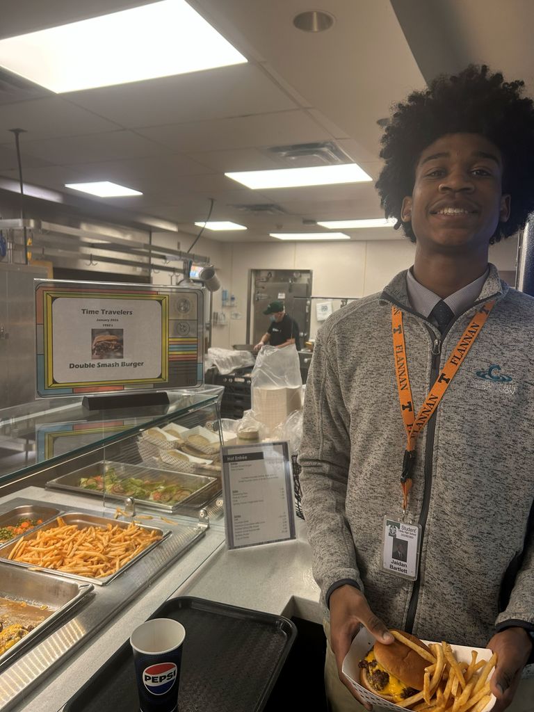 Jaidan Bartlett at lunch