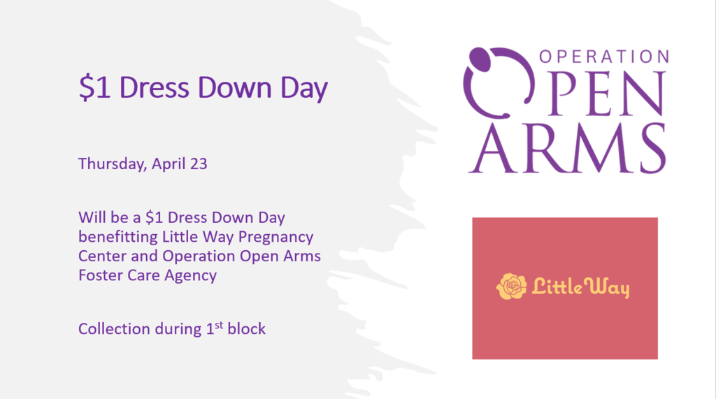 Dress Down Day - April 23