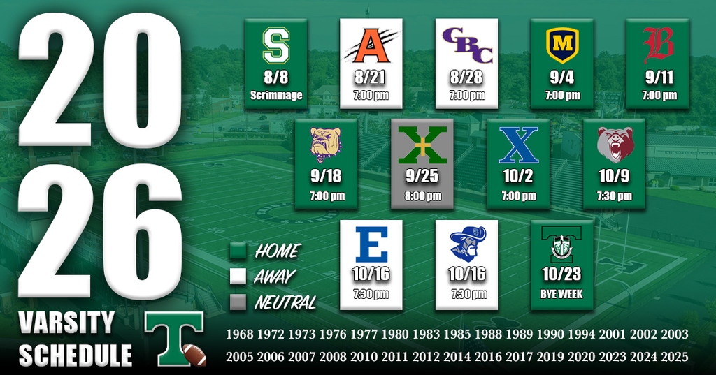 2026 varsity football schedule