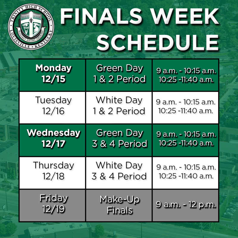 2025 First Semester Exam Schedule