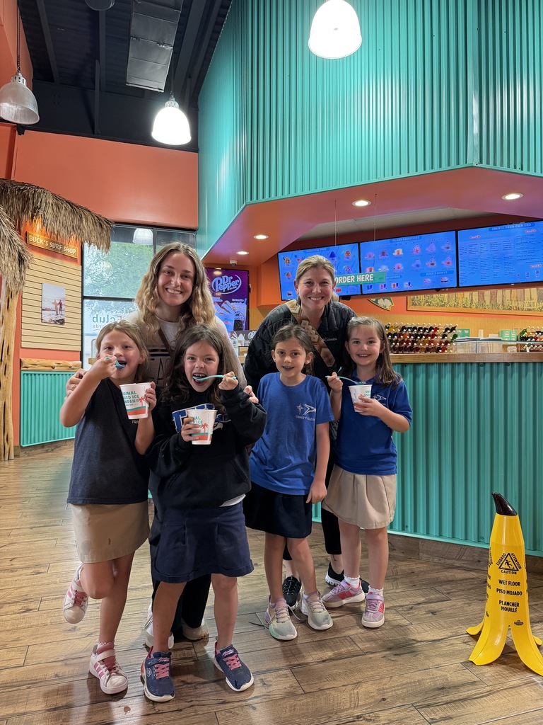 Firsties having Snowcones with their Teachers