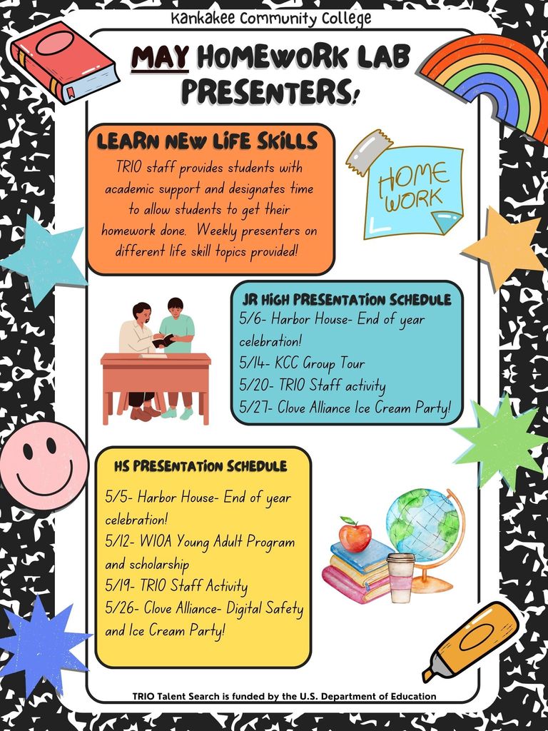 May Presentation Schedule 