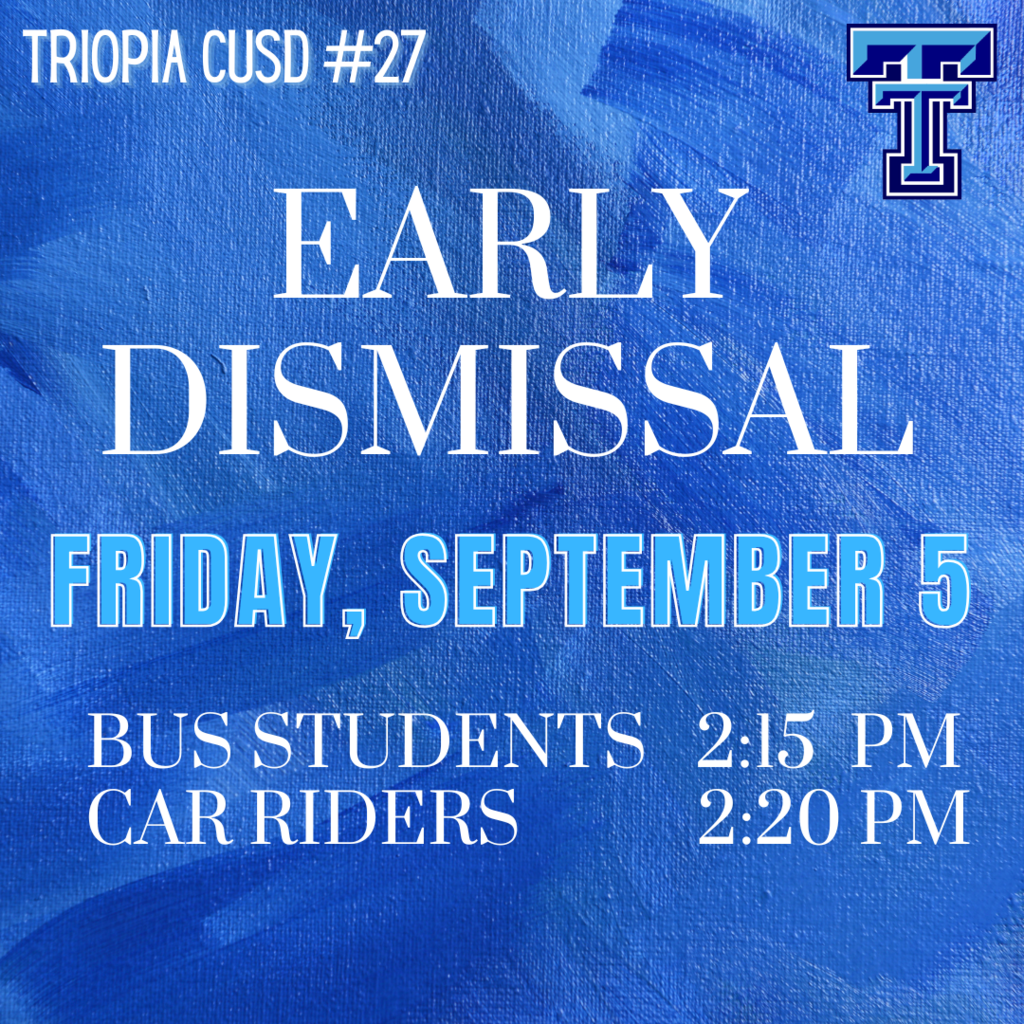 early dismissal on Friday 9/5