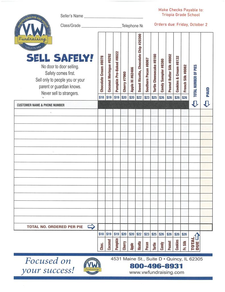Price Sheet