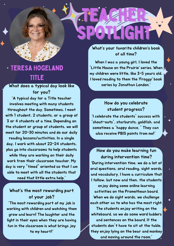 Mrs. Hogeland Spotlight