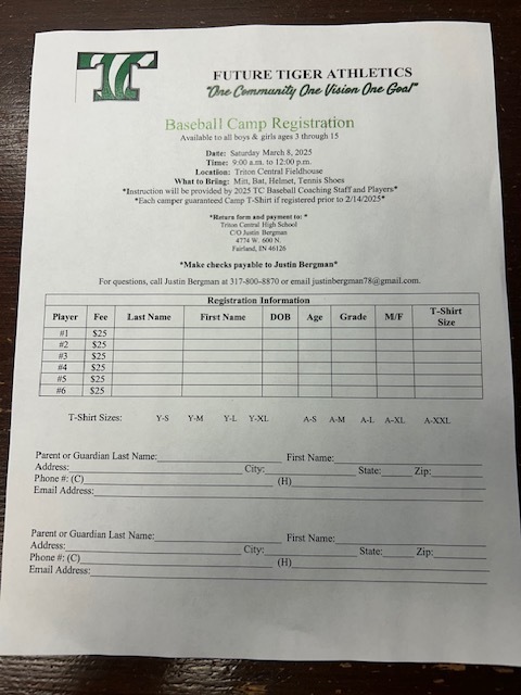 Baseball Camp Info
