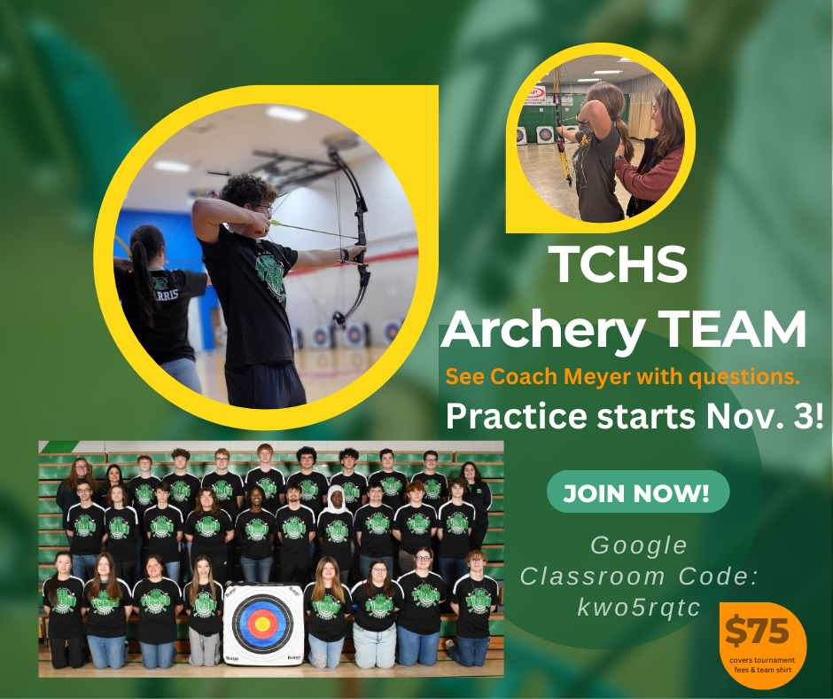 Archery team sign up information. 