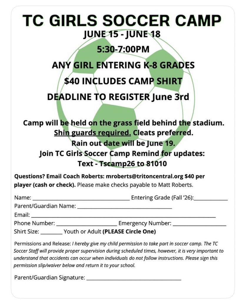 Girls Soccer camp