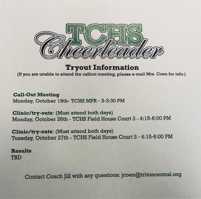 HS Cheer Info.