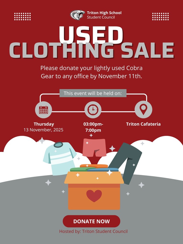 Student Council clothing drive and resale.