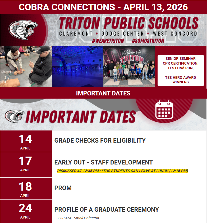 Cobra Connections 4/13/26