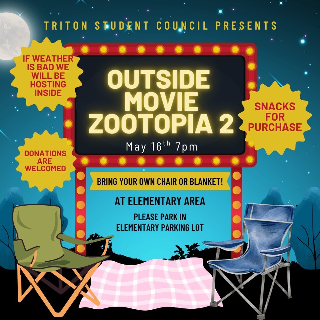 FREE Outdoor Movie provided by the Student Council this Saturday.
