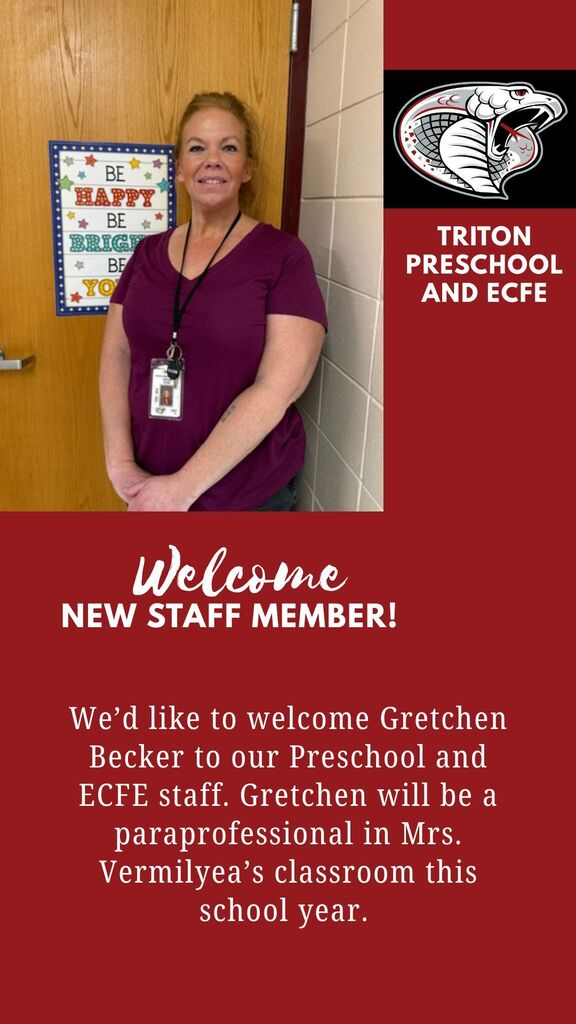 Gretchen Becker is Triton Preschool and ECFE's new paraprofessional.