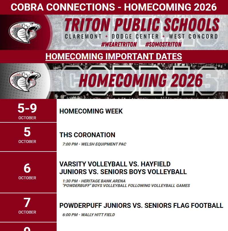 Homecoming Edition Cobra Connections