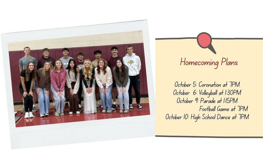 Triton's Homecoming Court will have Coronation on Monday night at 7PM in the Welsh Equipment PAC!