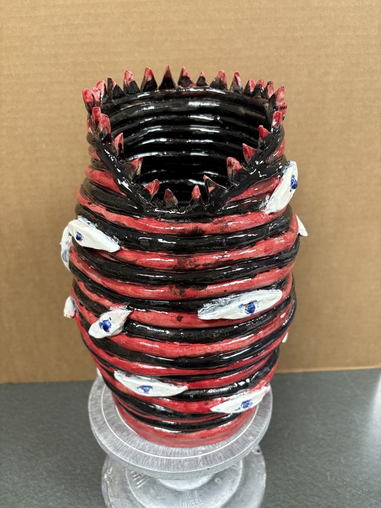 Ceramic coil vase
