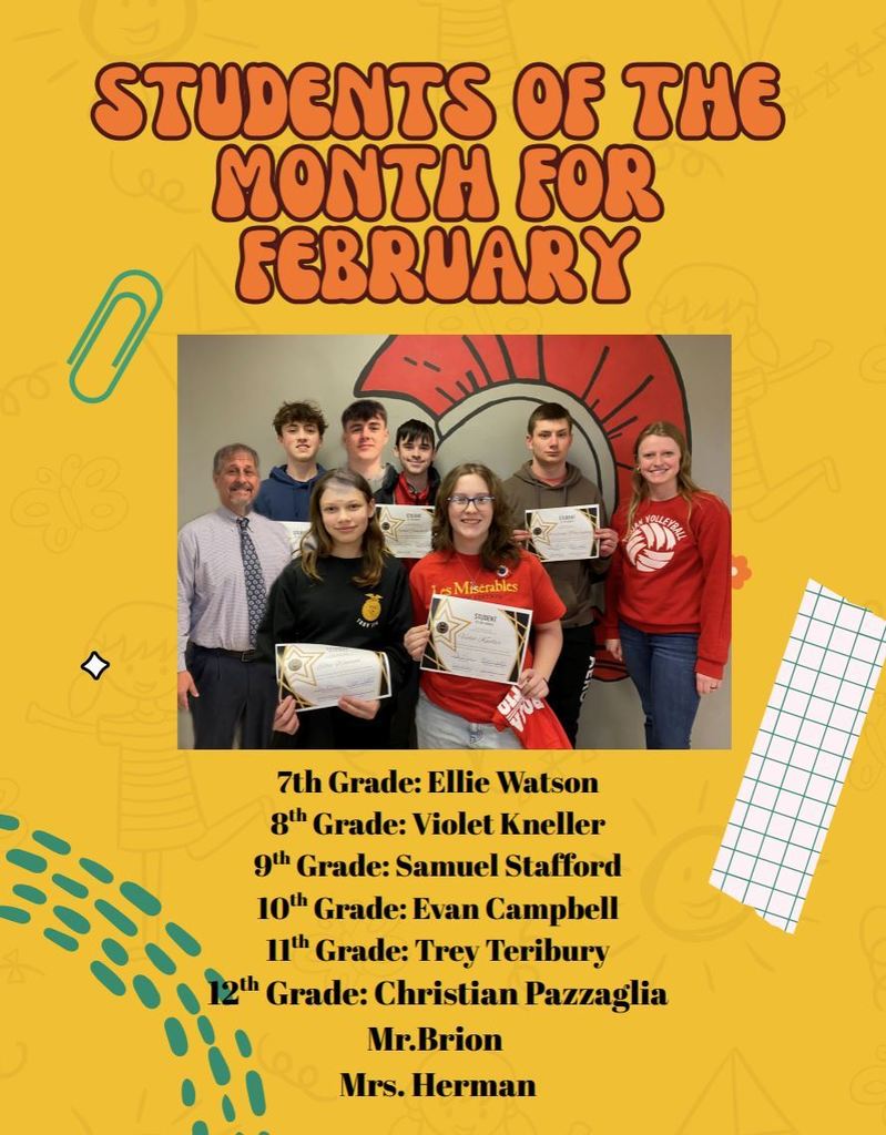 Student of the Month HS