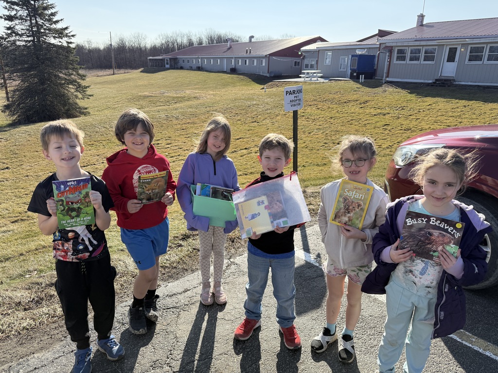 Students holding books