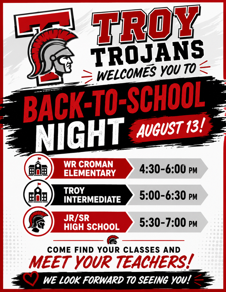 Troy Trojans back to school night august 13
