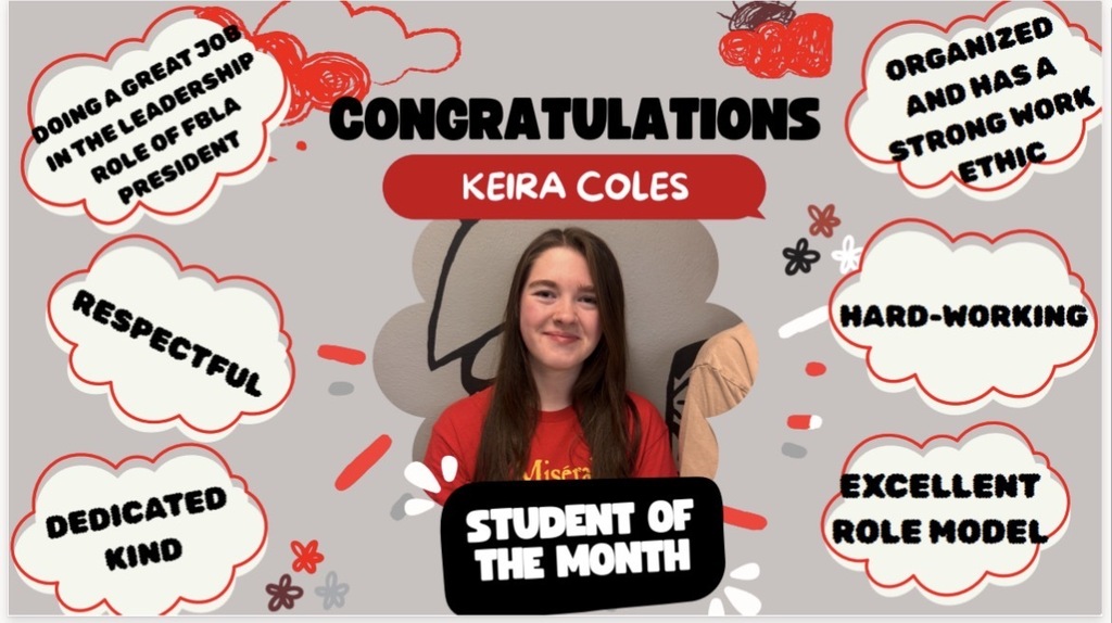Student of the month Keira coles