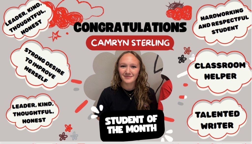 Student of the month Camryn Sterling