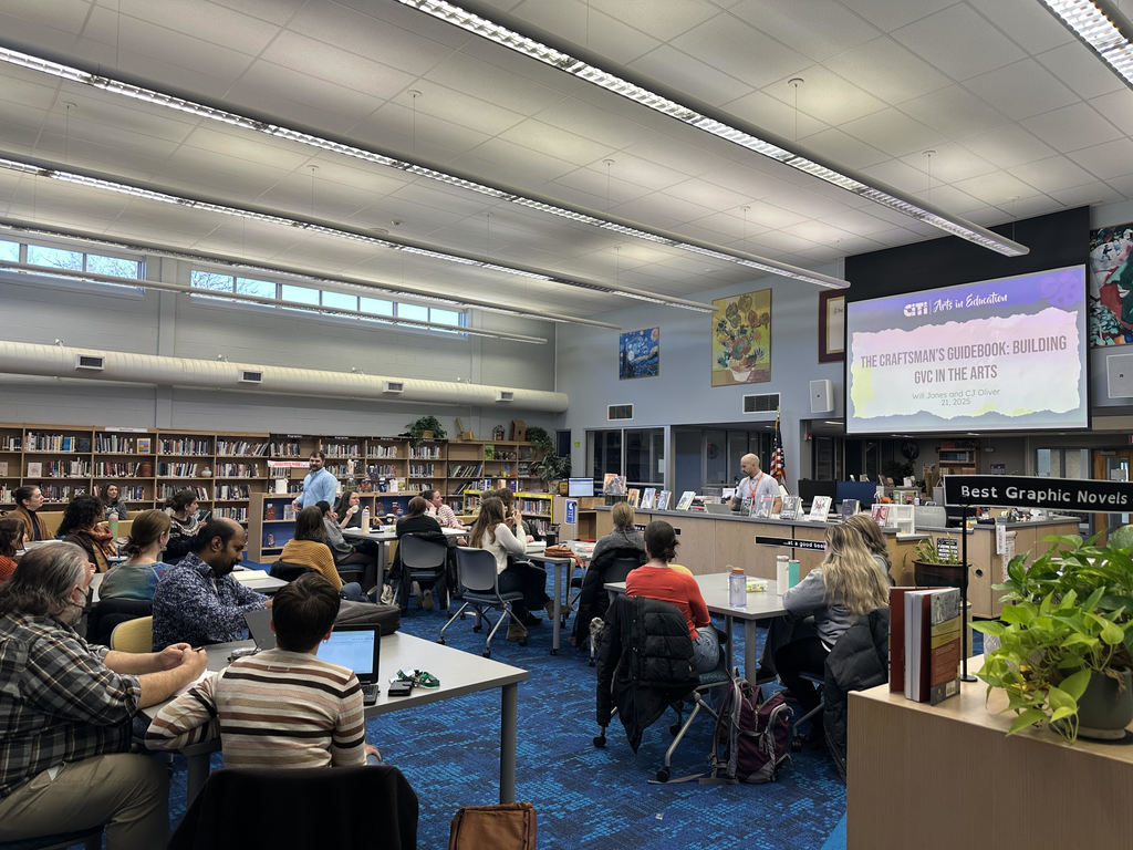 Art Staff learning about Guaranteed and Viable Curriculum