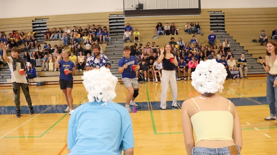 Pep rally games - cheese doodle challenge warriors