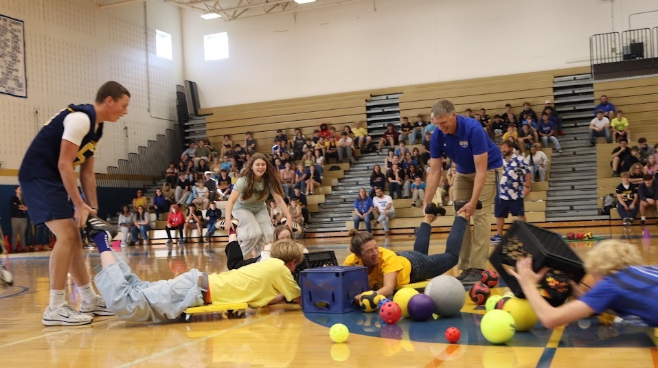Pep rally games - hungry, hungry hippos