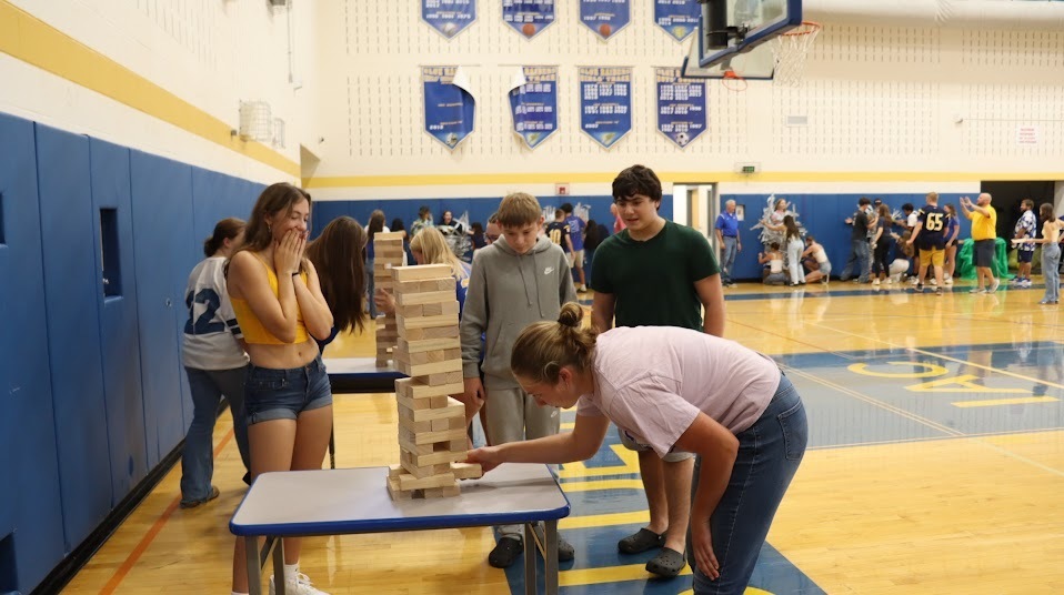 Pep rally games - giant jenga