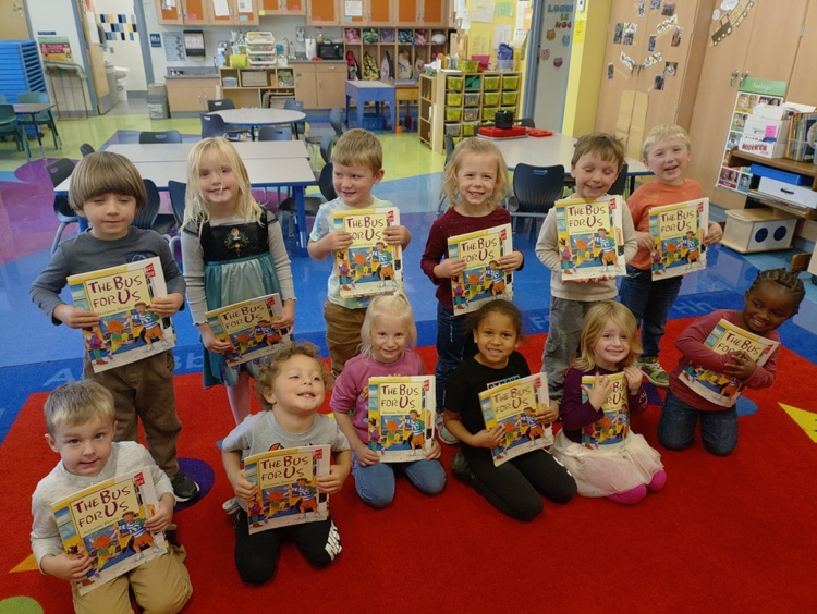 PreK with books