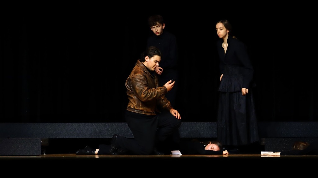 Students in fall drama