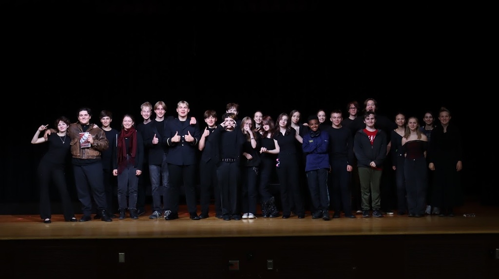 Students in fall drama