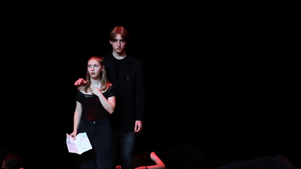 Students in fall drama