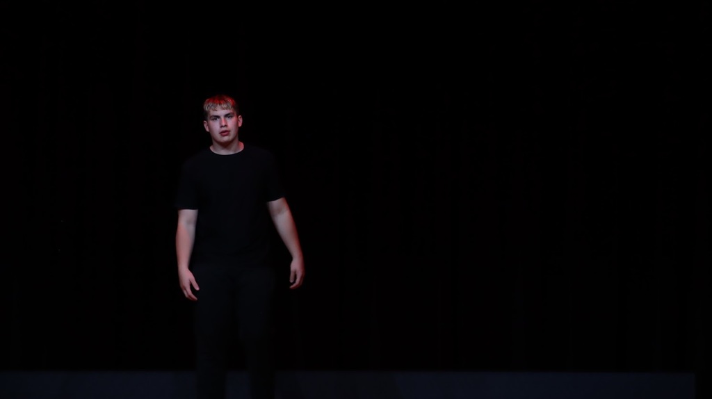 Students in fall drama