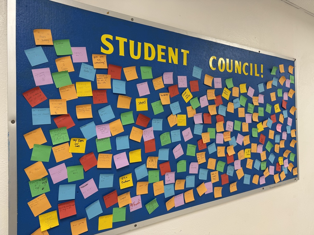 Poster board with post its