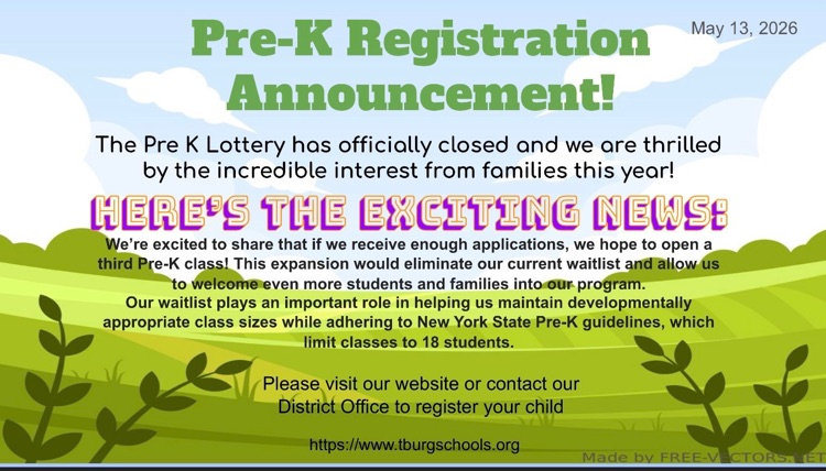 PreK Registration Announcement