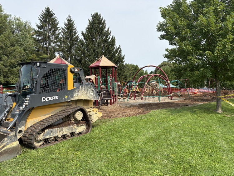 digging out the mulch
