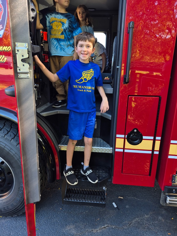 in a fire truck