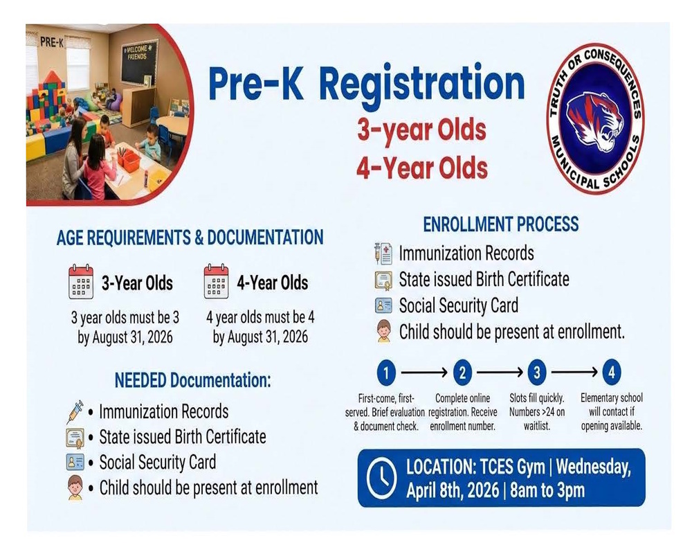Pre-K Registration for TCES
