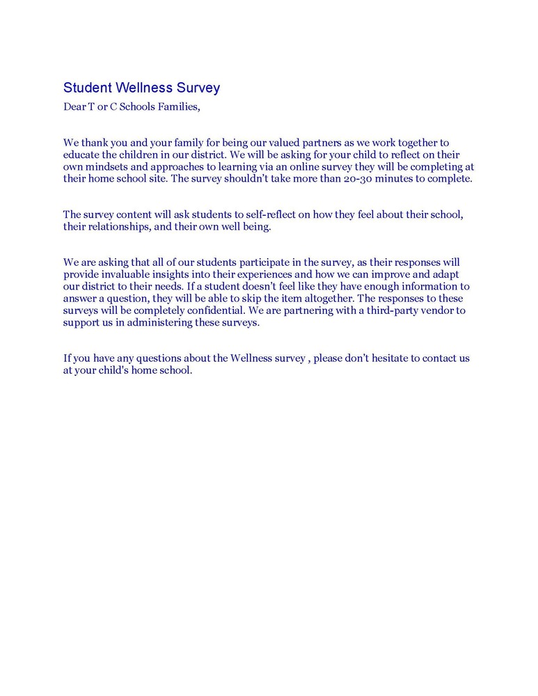 Student Wellness Survey