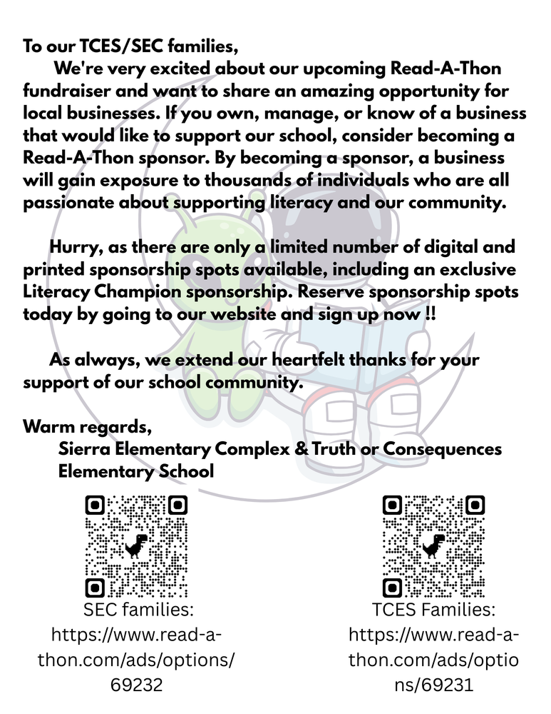 Read A Thon TCES/SEC