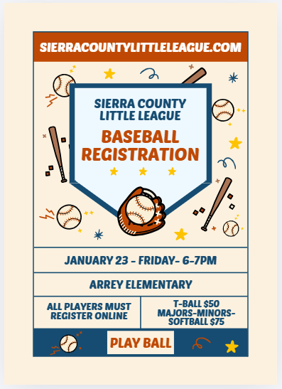AES Baseball Registration 1.23.26 6-7pm