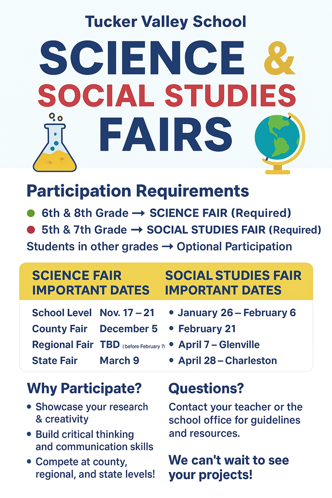 Information on Science and Social Studies Fair.