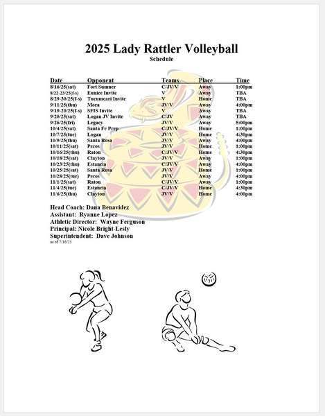 lady rattler volleyball schedule